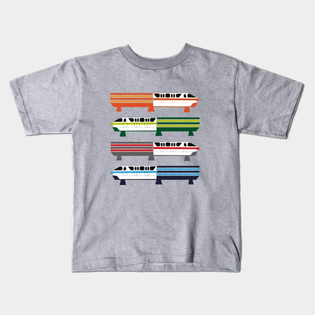 The Monorail System Kids T-Shirt by Lunamis